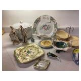 Assorted Collectibles Including Cake Plate with Matching Server