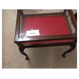 Glass Top Display Case Table