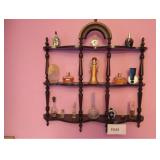 Perfume Bottles on Knick Knack Shelf