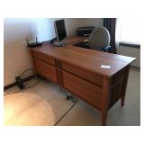 L-Shaped Mission Style Desk and Chair