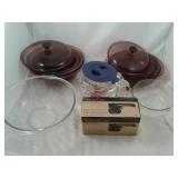 Pyrex Bowls Measurers and Pampered Chef Grater