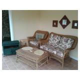 Beautiful Faux Wicker Indoor/Outdoor Patio Set