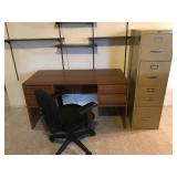 Desk File Cabinet and Chair
