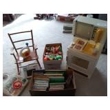 Lot of Vintage Childrens Books, Toys, and Furniture