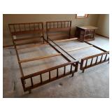 Twin Bed Frames and End Table
