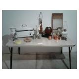 Vintage Kitchen Table, Nesco Roaster Oven, and More