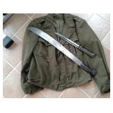 World War II Bayonet, a US Machete, and a Jacket