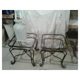 2 Glass Top Tables and Pottery Lamp