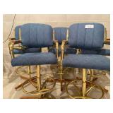 Chromcraft Royal Riptide Bar Stools - Set of Five