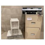 HP Photosmart 8450 Printer and File Cabinet