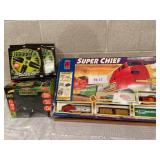 Life-Like Super Chief HO Scale Train and Micro Mosquito RC Helicopter