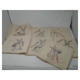 7 Days Vintage Stitched Bunny Tea Towels