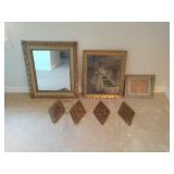 Lovely Collection of Vintage Frames and Plaster Wall Decor