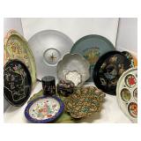 Mirro Medallion Round Tray Plus Large Lot of Other Trees