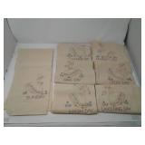 Tea Towels Hand Stitched - Vintage & Darling