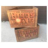 2 Birds Eye Wood Crates