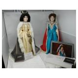 Beautiful Collectible Porcelain Franklin Heirloom Dolls Queen Anne