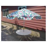 Lightweight Metal Patio Table and Umbrella