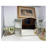 Small Metal Vintage Mirrored Medicine Cabinet Plus