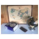 Vintage World Map Globe Dictionary