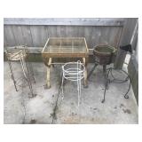 Planters and Outdoor Table