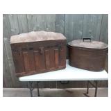 Steamer Trunk & Copper Boiler
