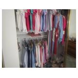 Tag sale clothing in closets