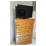 wood dresser and tv