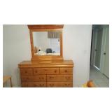 wood dresser with vanity mirror