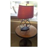 lamp on table