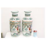 Pair Chinese 19th century porcelain vases