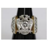 Masonic diamond ring