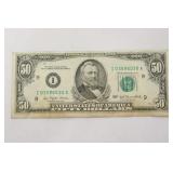 1934 $50 federal reserve note
