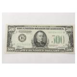 1934 $500 Federal reserve note