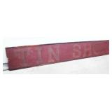 1880 Hand Painted Tin Shop Sign - Faded 