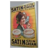1903 "Satin Skin Powder" Chromolitho advertising poster from Detroit