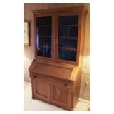 C/1890 Walnut Victorian bookcase secretary 
