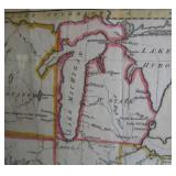 1798 US (Northern) engraved Map by Dilly, frame