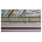 1798 US (Northern) engraved Map by Dilly, frame