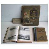4 Military books including: Span Am Atlas,1942 Aerosphere, WWI 32nd Division book and a 1908 Soldier