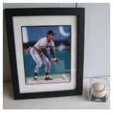 Autographed Alan Trammel photo ~ Autographed Bob Feller Baseball 