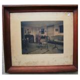 Wallace Nutting "An Old Colony Parlor" Tinted Photo 