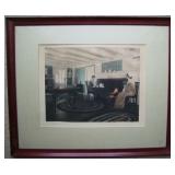 Lg. Wallace Nutting interior view "An Afternoon Tea", Tinted Photo