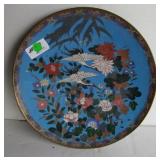 C/1900 Lg. Cloisonné charger w/birds 