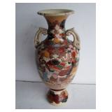C/1915 Moriage vase w/Samurai figures 
