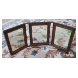 1900 Triple Oak Dresser Top Mirror