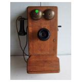 1900 Oak Wall Phone
