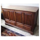 1870 Hug English Oak Blanket Chest with Drawers