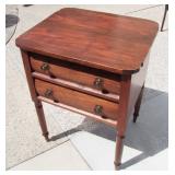 1860 Cherry 2 Drawer Sewing Stand