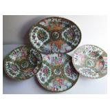 1890 Group of Rose Medallion China Plates